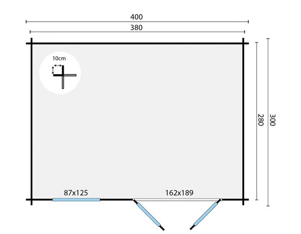 Blokhut Chloe  400 x 300