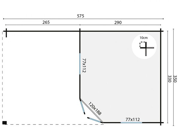 Blokhut Christoffer 575 x 350