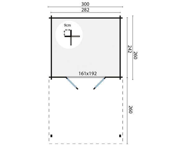 Blokhut Georg 300 x 260