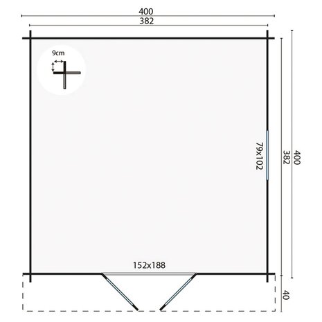 Blokhut Gunda 400 x 400 