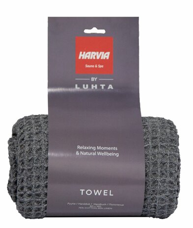 Sauna accessoire Harvia door Luhta handdoek 80,0 x 160 cm grijs