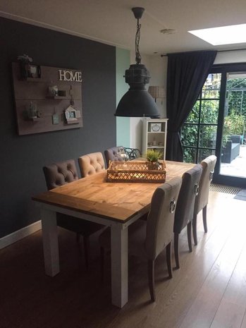 Brocante tafel steigerhout 