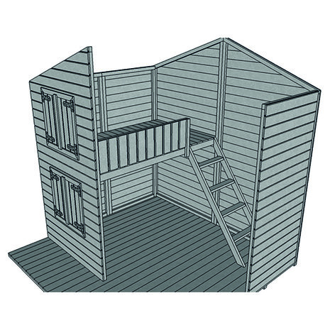 Speelhuisje Assepoester voor buiten - inclusief 6,5m² dakleer