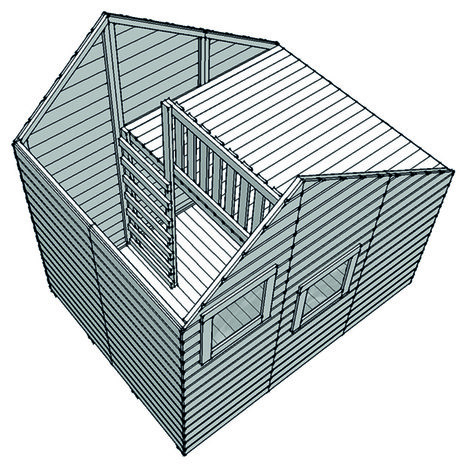Speelhuisje Alice (6,5m² dakleer)
