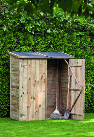 Tuinkast Bayern Geïmpregneerd incl. dakleer 150 x 70 x 173/185cm 