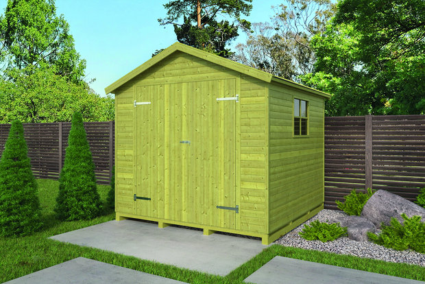 Tuinhuisje Hugo 225 x 225 x 212 cm Geïmpregneerd Wanddikte 16 mm - Tuinkast