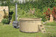 Hottub / Spa vurenhout &oslash;200xH105cm met externe aluminium kachel