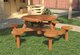 Ronde Picknicktafel Sevilla 230 x 77 cm Hardhout (6 personen)