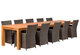 Hardhouten tuintafel teak 400 x 100 x 78 cm