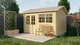 Blokhut Aksel 400 x 300 x 274 cm Wanddikte 28 mm - Luxe Tuinhuis