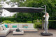 Zweefparasol Malta 300x400 cm taupe met voet