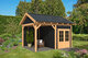 Overkapping Hamar L type 3 Douglas 475 x 395 cm - Zwarte wanden