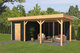 Overkapping Oslo L type 7 Douglas 682 x 371 cm - Zwarte wanden incl. EPDM