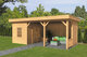 Overkapping Oslo L type 8 Douglas 682 x 371 cm - Blanke wanden incl. EPDM