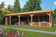 Overkapping Oslo XL type 10 Douglas 1292 x 430 cm - Zwarte wanden incl. EPDM