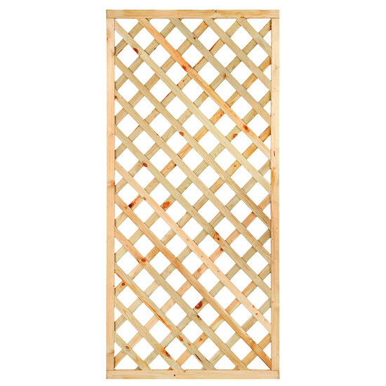 Trellis diagonaal recht met rechte lijst 90cm