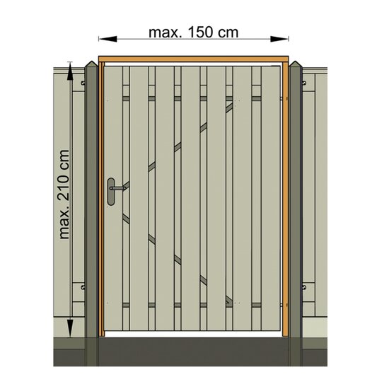 Tuindeurkozijn + aanslagligger lariks/douglas