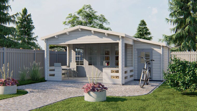 Blokhut Coventry 590 x 563 x 263 cm - Tuinhuis