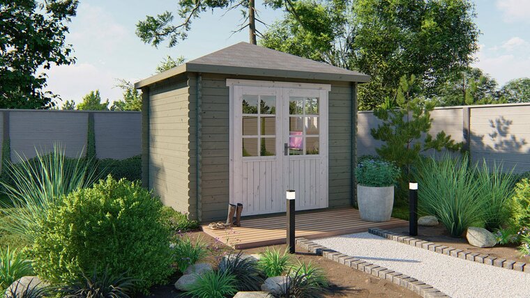 Blokhut Halvar 300 x 300 x 271 cm - Tuinhuis
