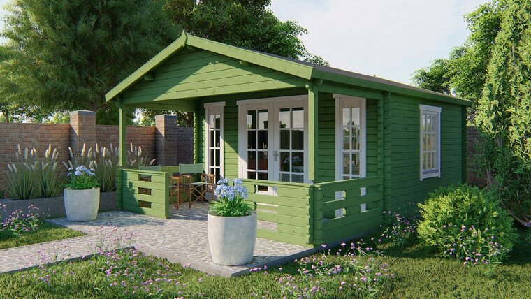Blokhut Heino 450 x 380 x 275 cm - Tuinhuis