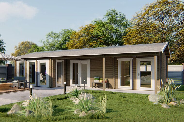 Blokhut Letterkenny 1120 x 595 x 304 cm - Prefab Houten Woning - Luxe Tuinhuis