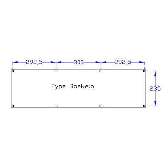 Kapschuur Boekelo Douglas 900 x 340 cm - Blanke wanden