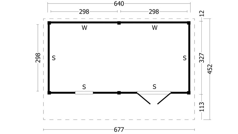 Kapschuur Bergen XL, type 4 - 675 x 418 cm - Blank Douglas