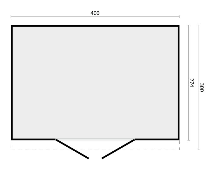 Tuinberging Enter Douglas 400 x 300 cm &ndash; Blanke wanden