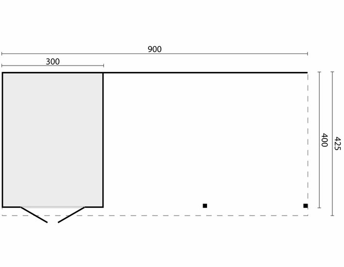 Overkapping Wierden Douglas 900 x 400 cm &ndash; Blank Douglas