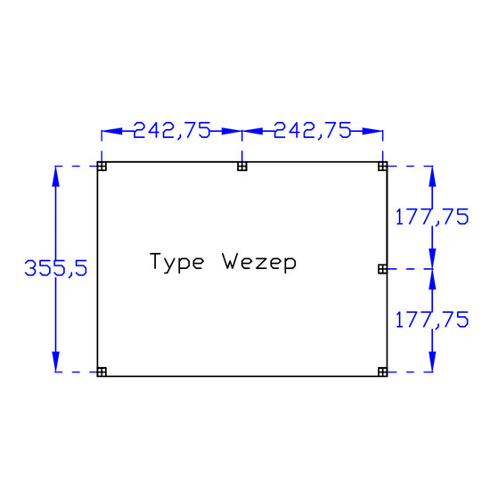 Overkapping Wezep Douglas 500 x 400 cm - Zwarte wanden 
