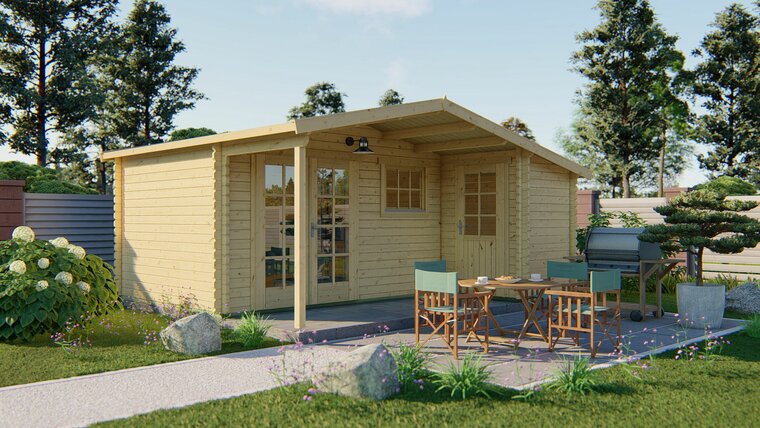 Blokhut Wolfgang 530 x 450 cm - Tuinhuis