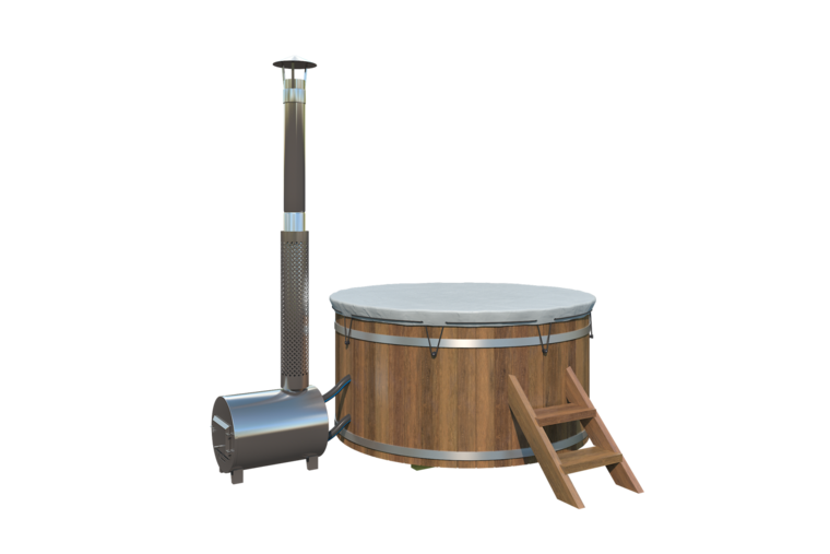 Hottub met externe RVS kachel &Oslash;180 cm thermowood