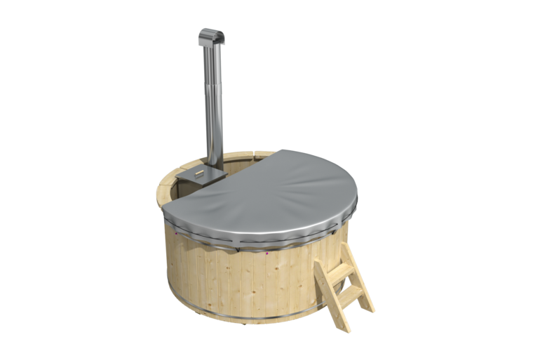 Hottub / Spa vurenhout &oslash;200xH105cm met interne aluminium kachel