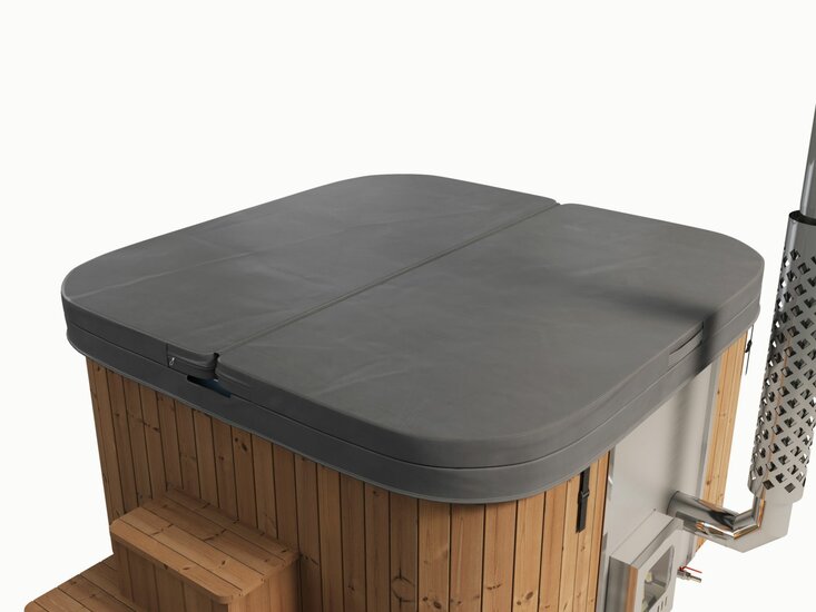 Hottub Deluxe vierkant Thermowood 205 x 205 x 110 cm