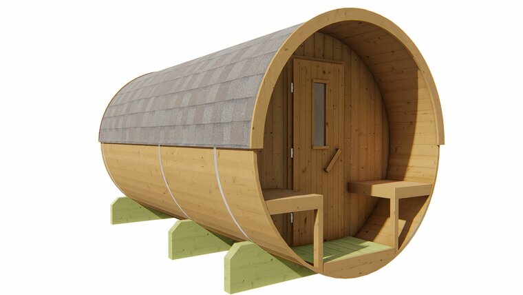 Barrelsauna Thermowood Ø205 x 400 - Saunabarrel 400cm