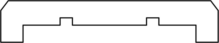 Afdekkap Grenen groen ge&iuml;mpregneerd 1,7 x 8,8 x 183 cm Vlak