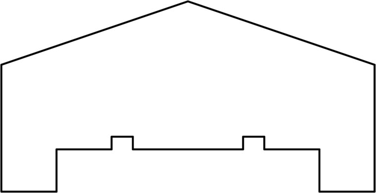 Afdekkap Grenen groen ge&iuml;mpregneerd 4,5 x 8,8 x 180 cm, piramide