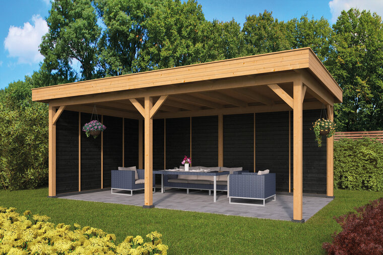 Overkapping Oslo L, type 2 - 470 x 371 cm - Blank Douglas