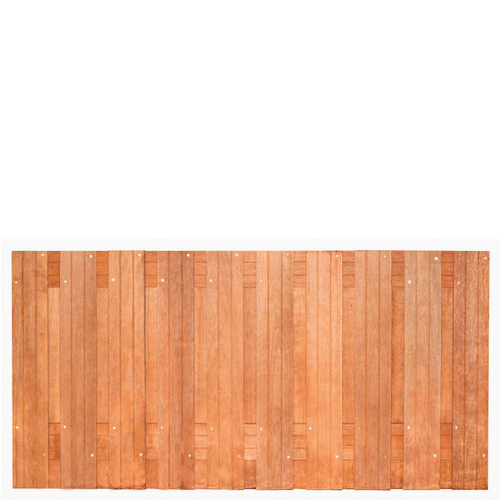 Tuinscherm hardhout kunstmatig gedroogd 21-planks (19 + 2) Dronten 180 x 90 cm
