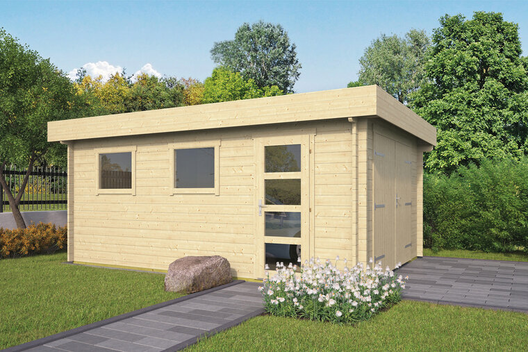 Garage Marketta 380 x 536 cm - Plat dak