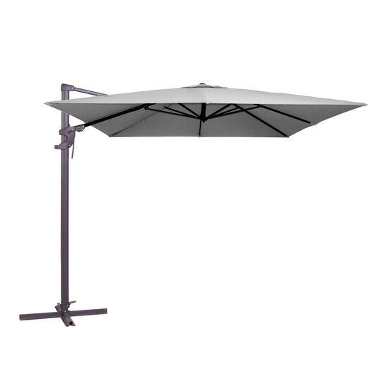 Madison Monaco Flex III zweefparasol 300x300 cm light grey