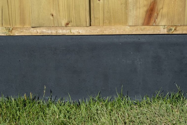 Beton-onderplaat Zwart gecoat 24 x 3,5 cm Glad