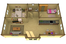 Blokhut Skerries 1050 x 700 x 317 cm - Prefab Houten Woning - Luxe Tuinhuis