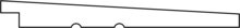 Zweeds rabat Eco Noord-Europees vuren zwart gespoten 1.1/2.2x19.5x510cm