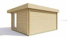 Blokhut Lory 415x330 cm + luifel 120 cm - Tuinhuis