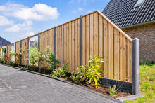 Tuinscherm grenen groen ge&iuml;mpregneerd 21-planks (19 + 2) Enschede 180 x 180 cm