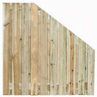 Tuinscherm grenen groen ge&iuml;mpregneerd 21-planks (19 + 2) Enschede 180/90 x 180 cm verloop