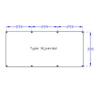 DHZ Plat dak Nijverdal Douglas 900 x 410 cm zwart gespoten