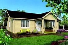 Blokhut Finn 1040 x 740+238 x 365 cm - Prefab Houten Woning - Luxe Chalet