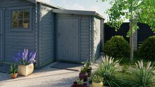 Blokhut Tuinhuis Aanbouw | 44 mm 